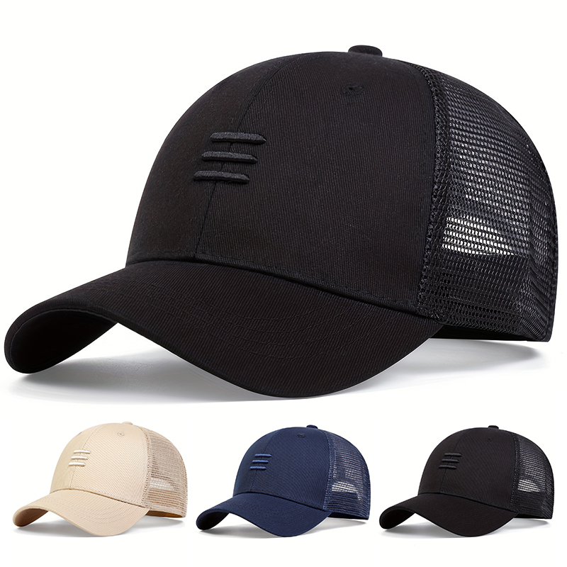 Baseball Cap Structured - Men Hip Hop Baseball Mesh Cap