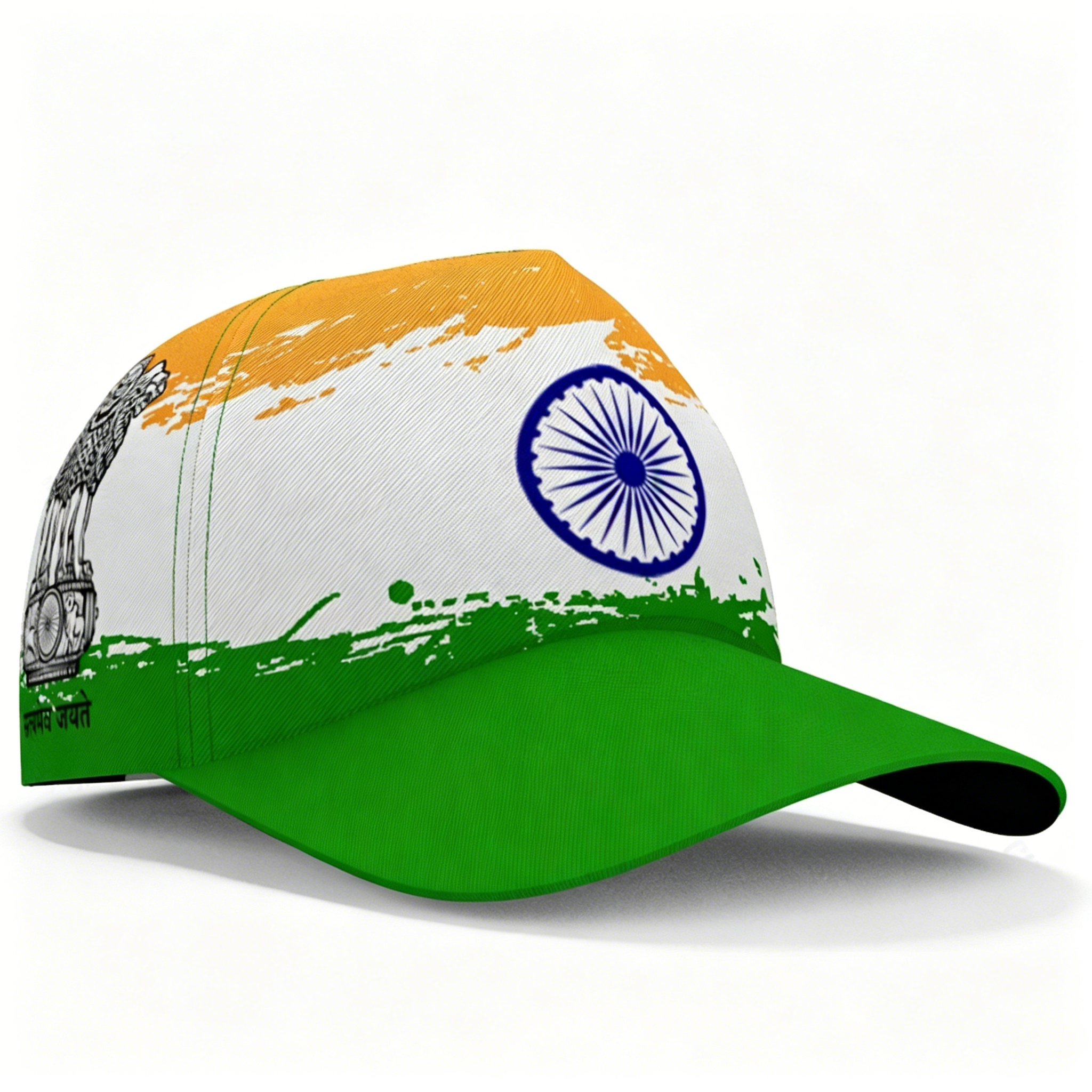 Visor Sun Hat - Unisex India Flag Baseball Cap Ashoka