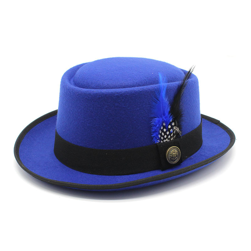 Vintage Pork Pie Hat Men Wide  – Fedora Hat Wool recenzja i cena