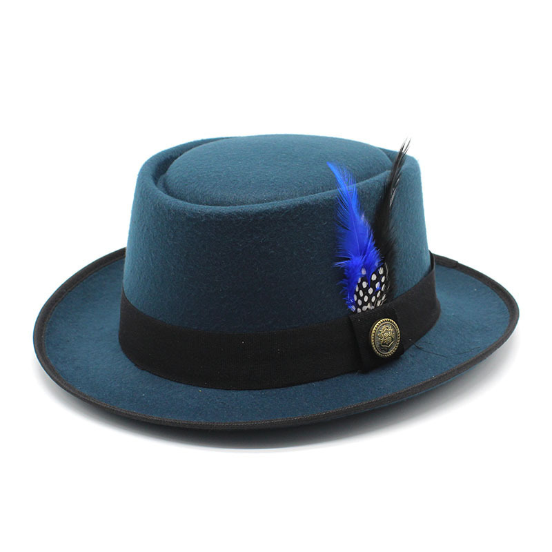 Vintage Pork Pie Hat Men Wide  – Fedora Hat Wool recenzja i cena