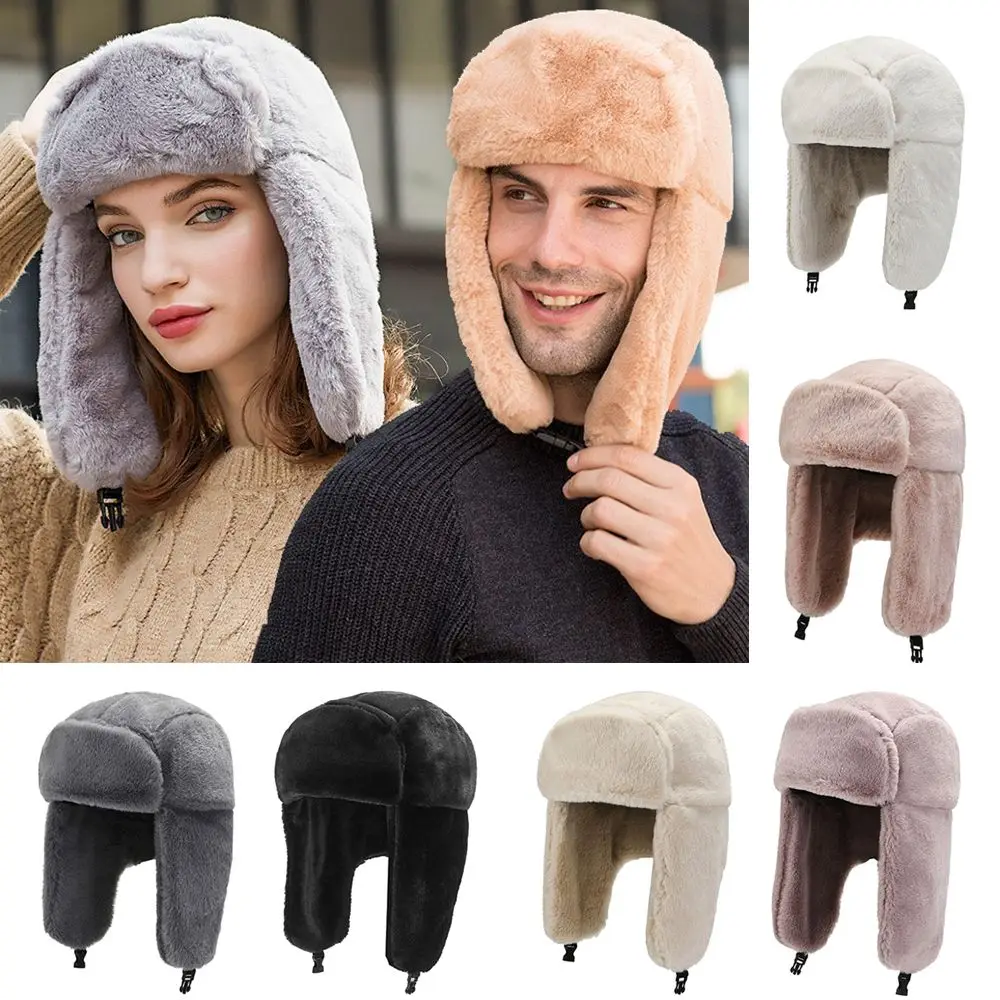 Men Women Thick Plush Bomber H – Trapper Hat Ear Flap recenzja i cena