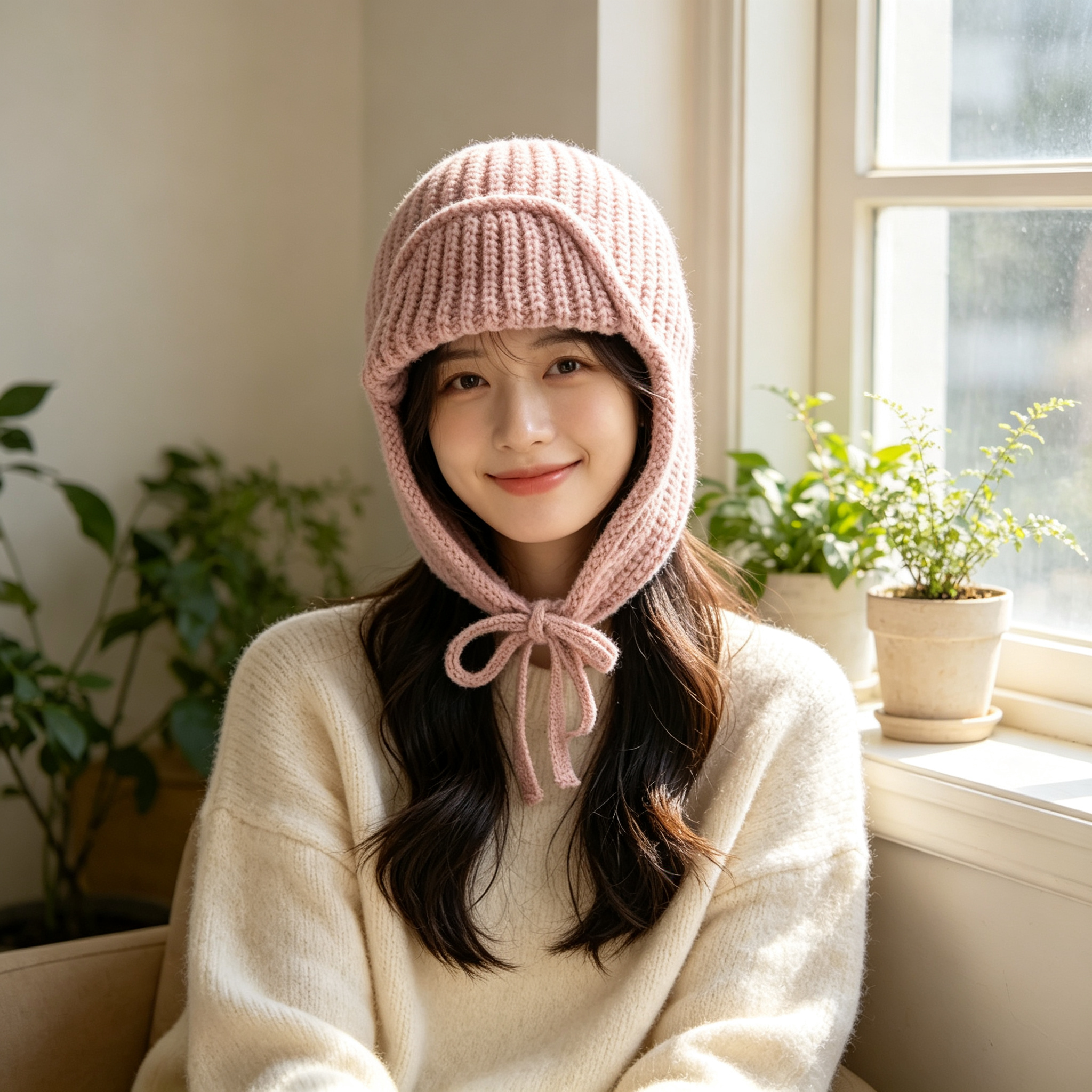 Autumn Winter Knit Earflap Bea – Trapper Hat Ear Flap recenzja i cena