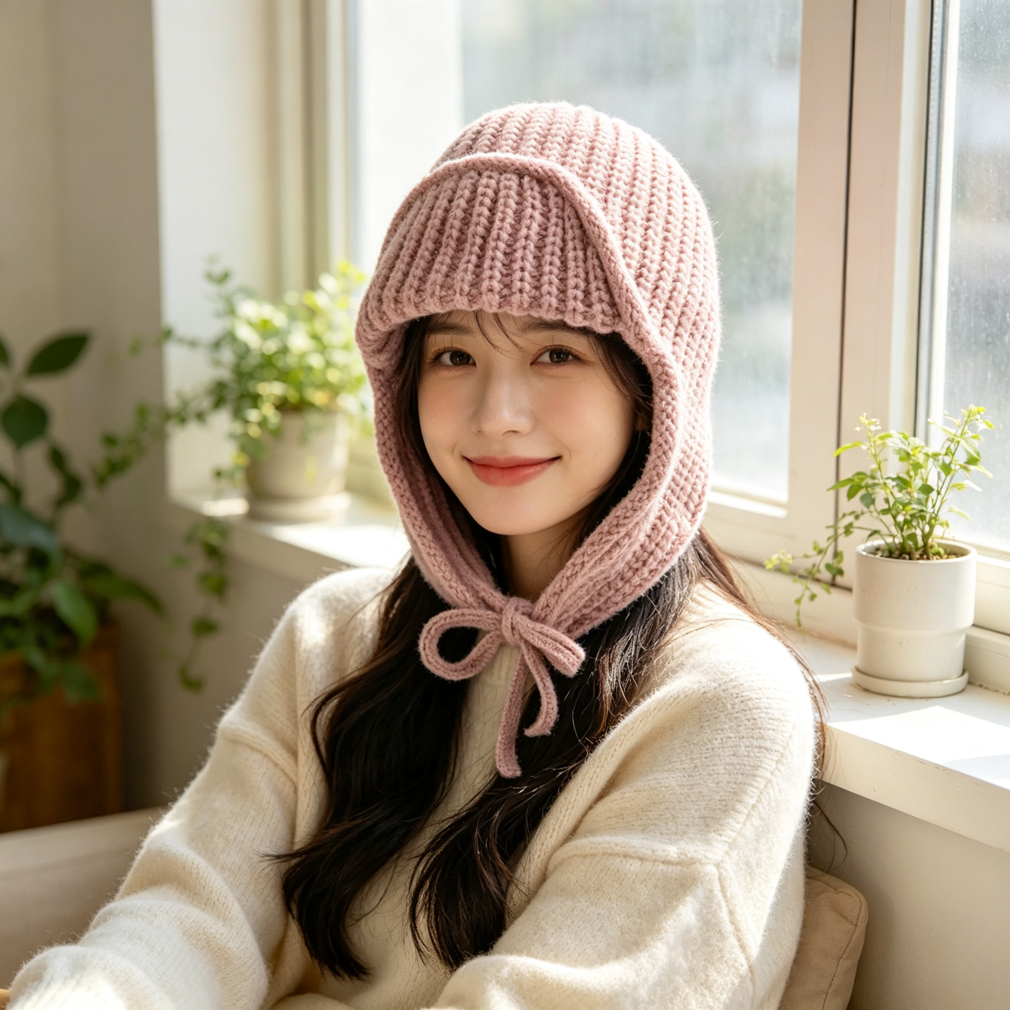 Autumn Winter Knit Earflap Bea – Trapper Hat Ear Flap recenzja i cena