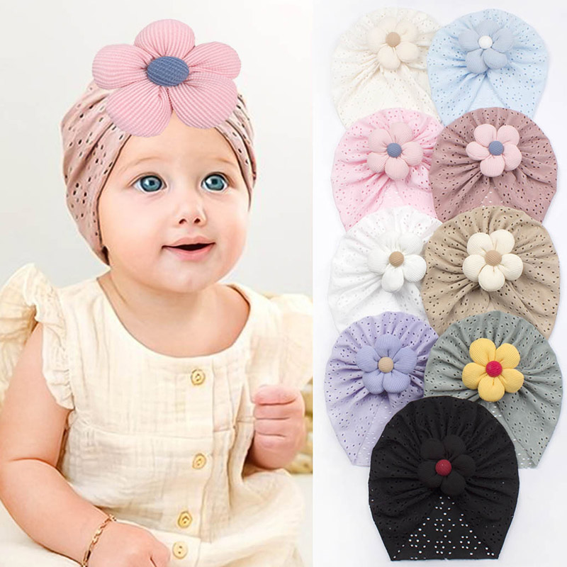 3D Flower Baby Turban Cap Summ – Dad Hat Cotton recenzja i cena