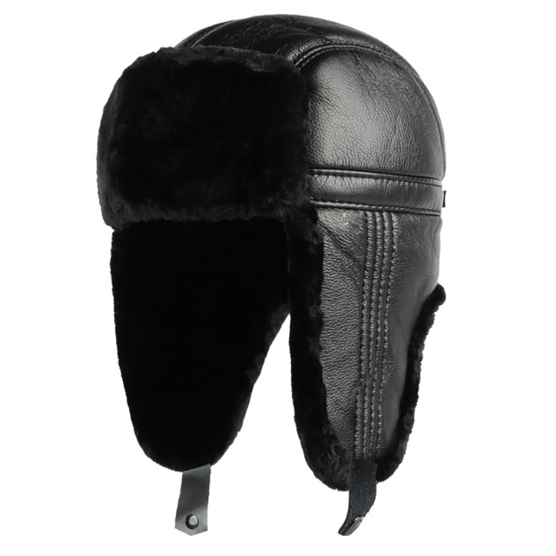 HT4002 New PU Leather Russian  – Winter Trapper Hat recenzja i cena