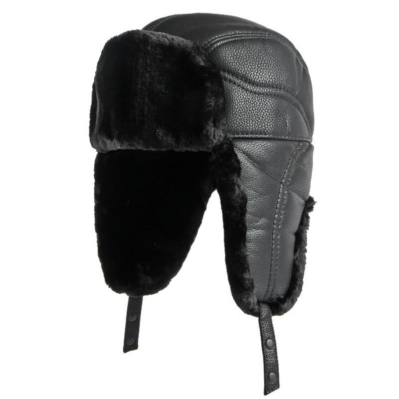 HT4002 New PU Leather Russian  – Winter Trapper Hat recenzja i cena