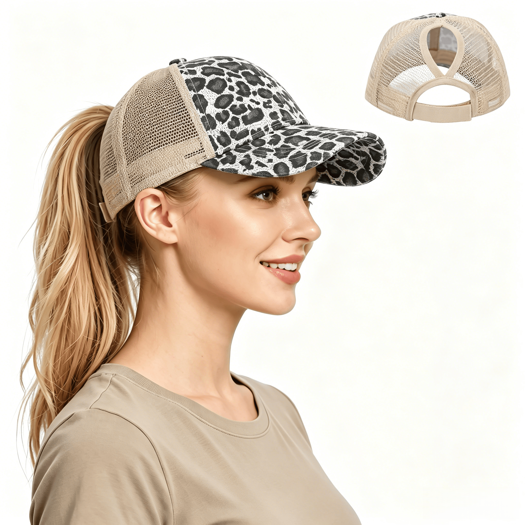 Leopard Adjustable Ponytail Ba – Golf Cap Dad recenzja i cena