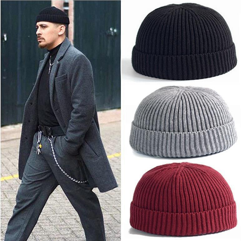 Winter Knitted Hat Warm Outdoo – Beanie Cuffed Knit recenzja i cena