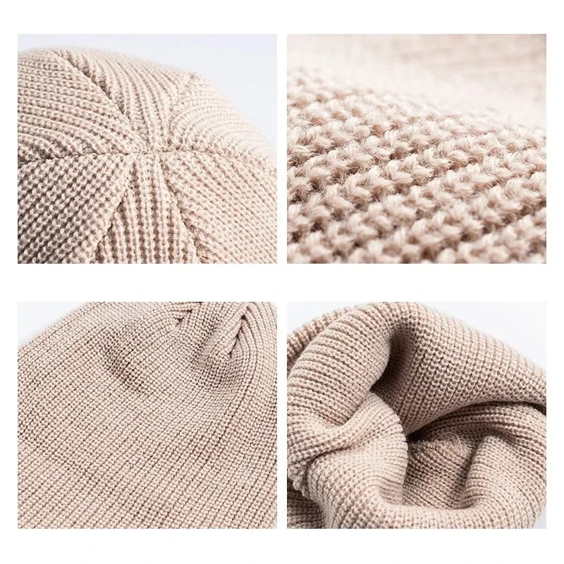 Winter Knitted Hat Warm Outdoo – Beanie Cuffed Knit recenzja i cena