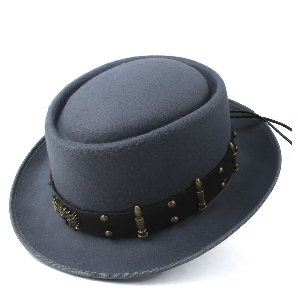 Pork Pie Hat for Men Women wit – Fedora Hat Wool recenzja i cena