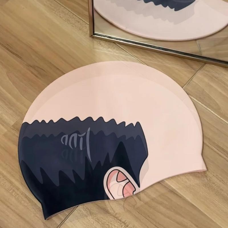 #@Funny Bald Head Swim Cap - M – Swim Hat Silicone recenzja i cena