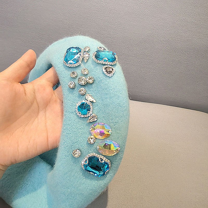 French Beret Thick Rhinestone  – Beret French Wool recenzja i cena