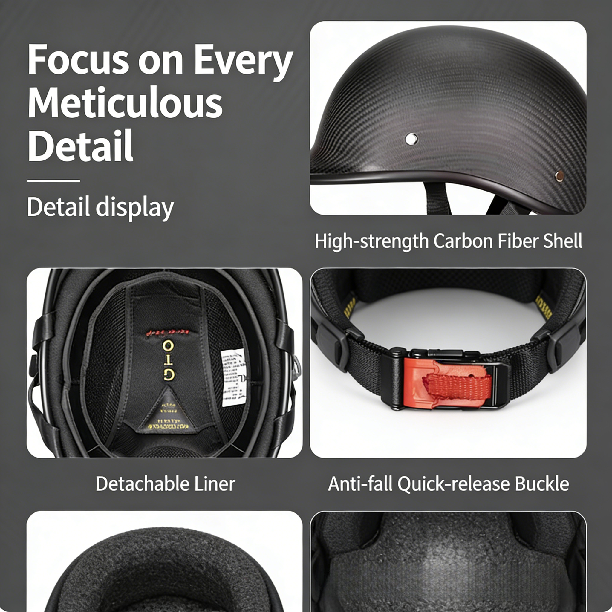 Lightweight Carbon Fiber Half  – Skull Cap Helmet Liner recenzja i cena