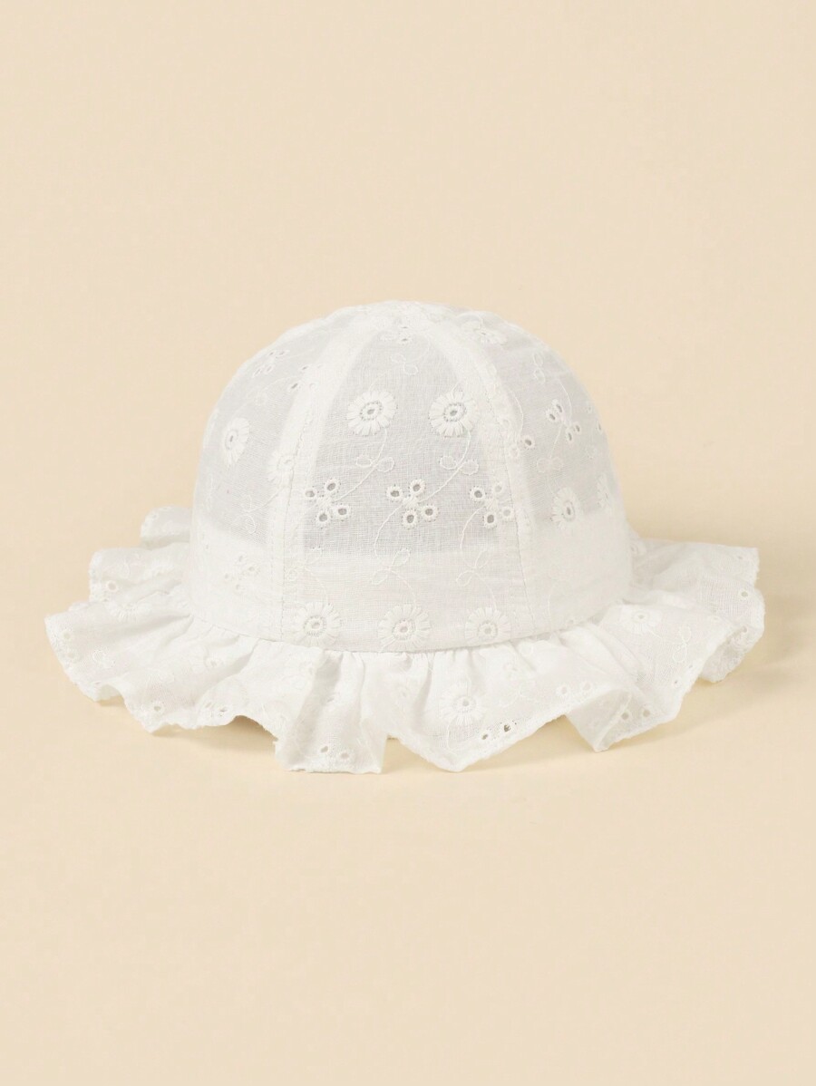 White Floral Embroidery Bucket – Bucket Hat Cotton recenzja i cena