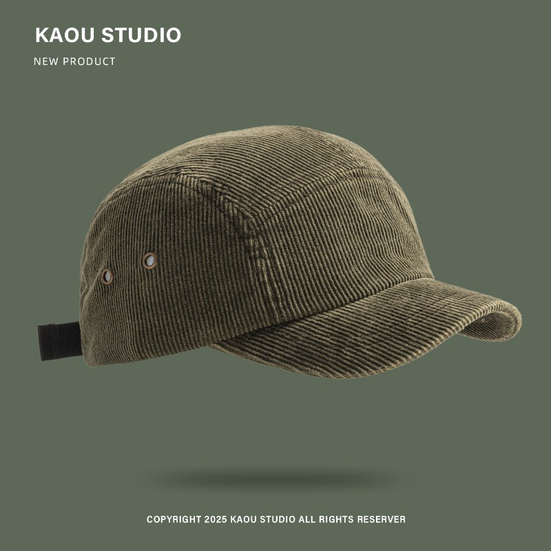 Japanese Retro Solid Color Cor – Corduroy Cap 5 Panel recenzja i cena