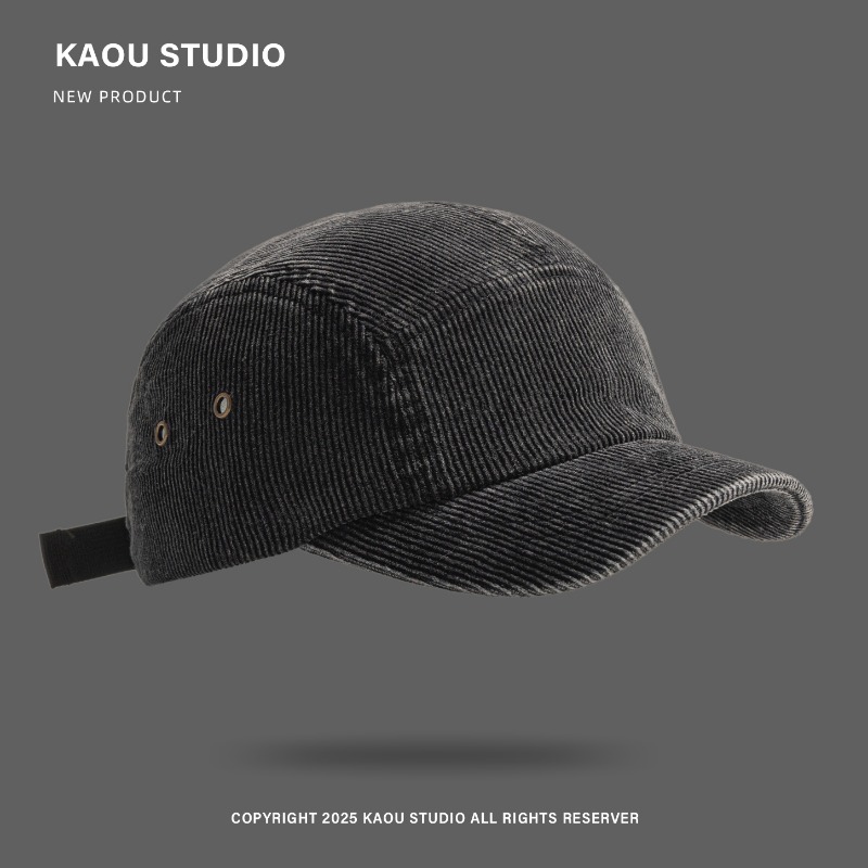 Japanese Retro Solid Color Cor – Corduroy Cap 5 Panel recenzja i cena