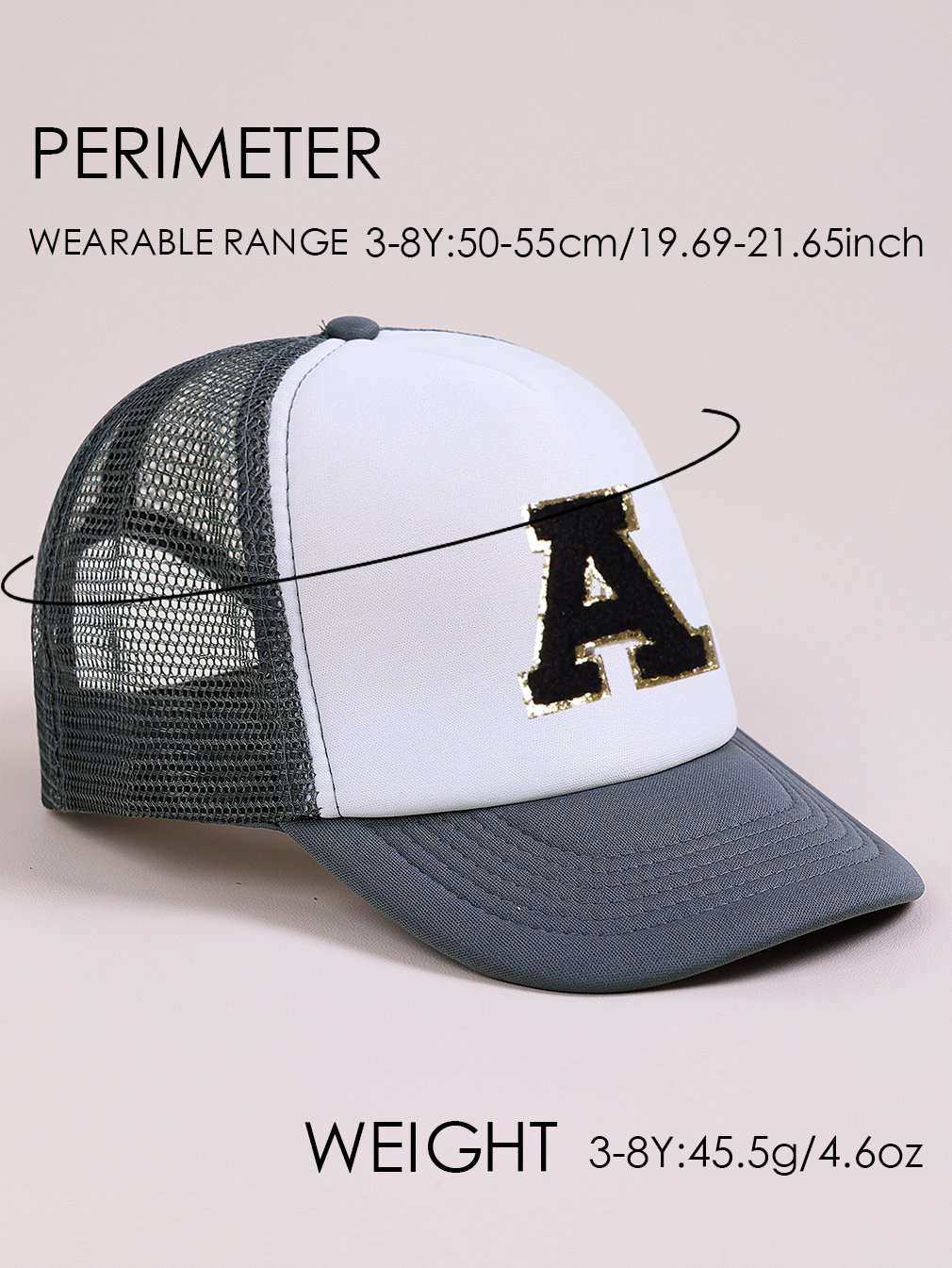 1pc Gray Hat With 26-Letter Pa – Visor Sun Hat recenzja i cena