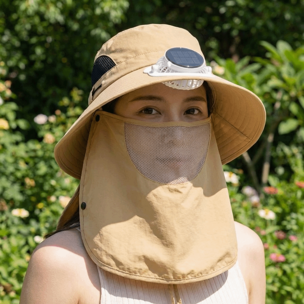 Portable Solar Rechargeable Fa – Sun Hat Wide Brim recenzja i cena