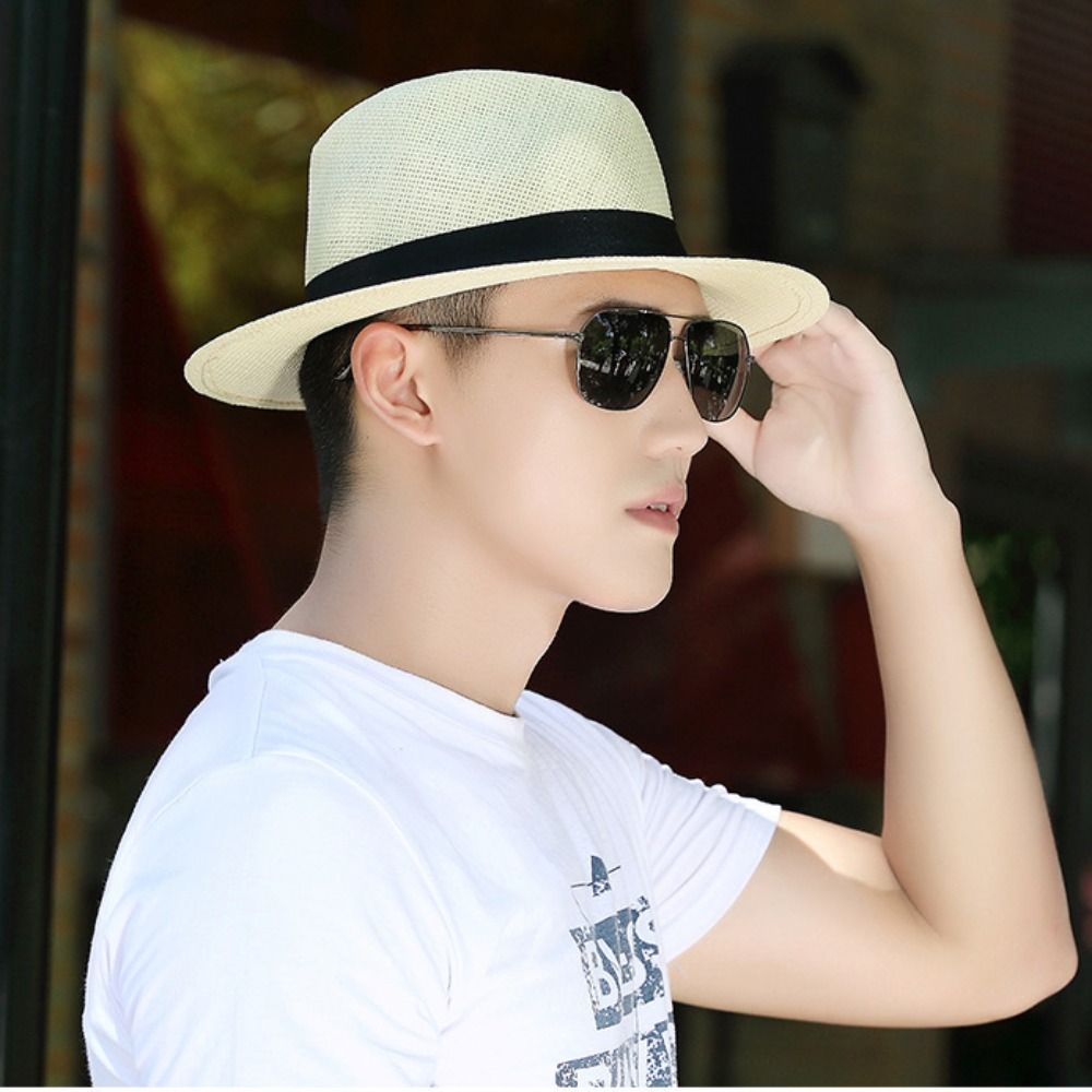 Cool Vintage Men Straw Hat Sun – Cowboy Hat Straw recenzja i cena