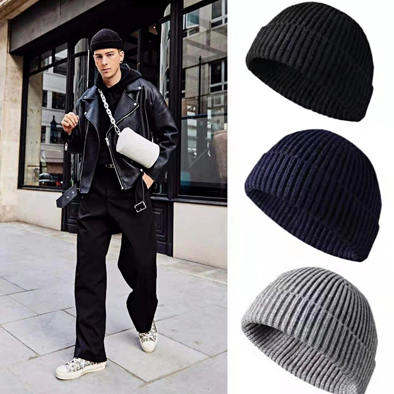 1Pcs Winter Warm Unisex Wool B – Beanie Cuffed Knit recenzja i cena